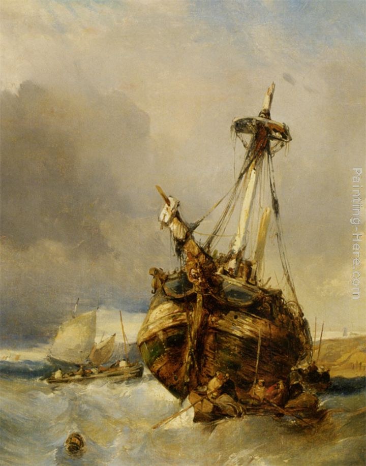 Eugene Isabey Sailing near the coast
